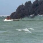 Evitan tragedia en la Campeche–Champotón: pipa de gas se incendia cerca de caseta de Seybaplaya